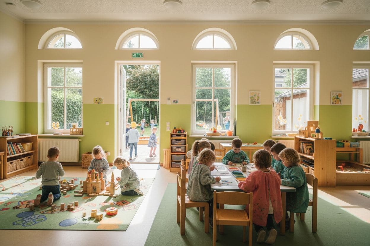 Kinder beim Spielen in der Elementargruppe