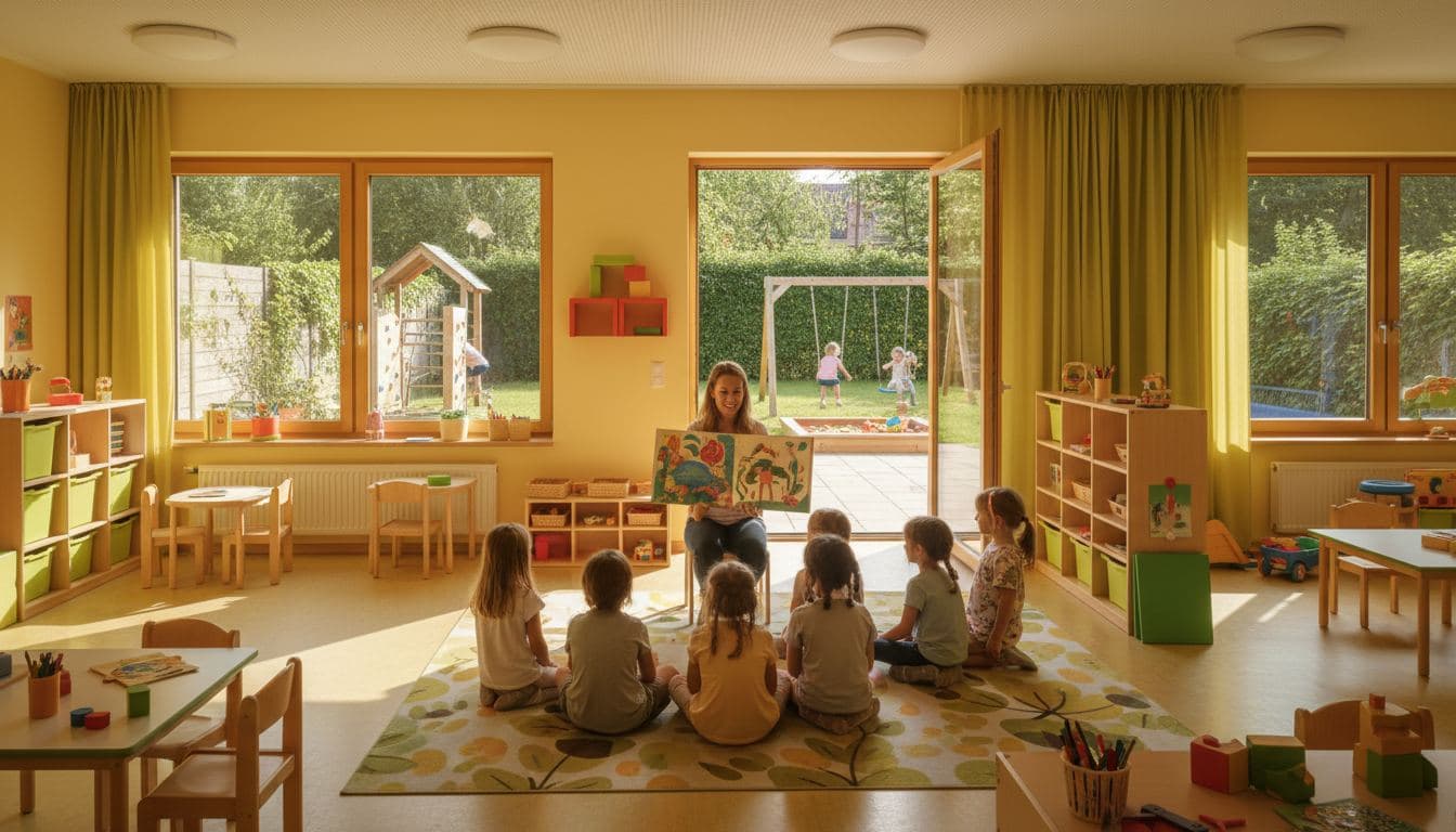 Erzieherin liest vor